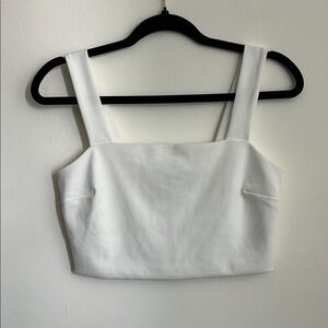 Dynamite Cream Fitted Bustier Crop Tank